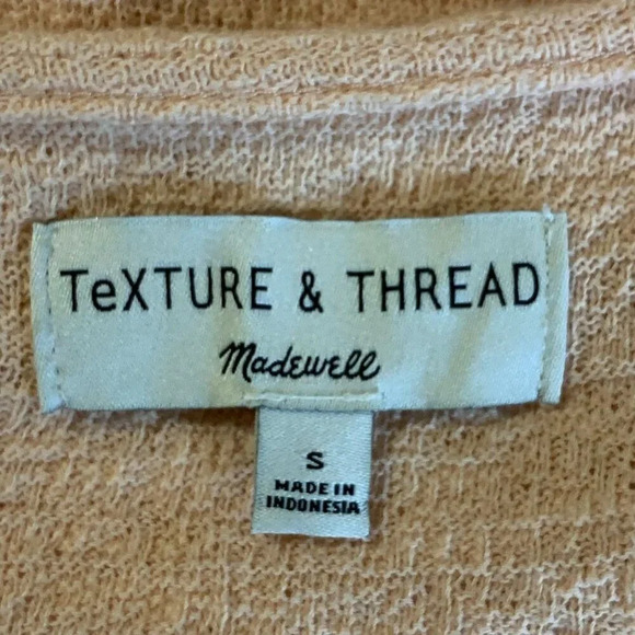 Madewell Texture &‎ Thread Women's Flutter Sleeve Cotton Top Size S - Picture 6 of 12